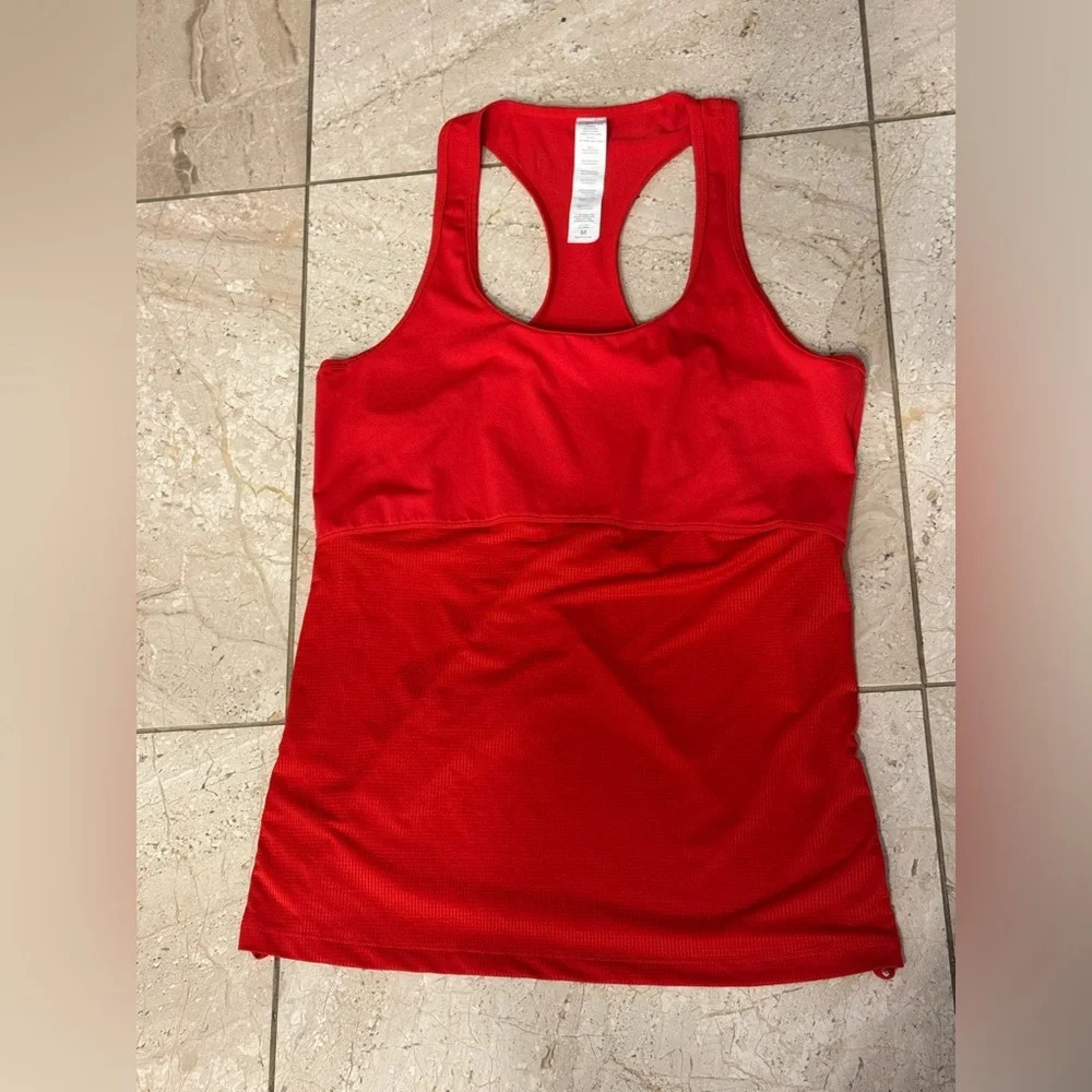 Red Racerback Tank Top - Fabletics Medium - Picture 2 of 4